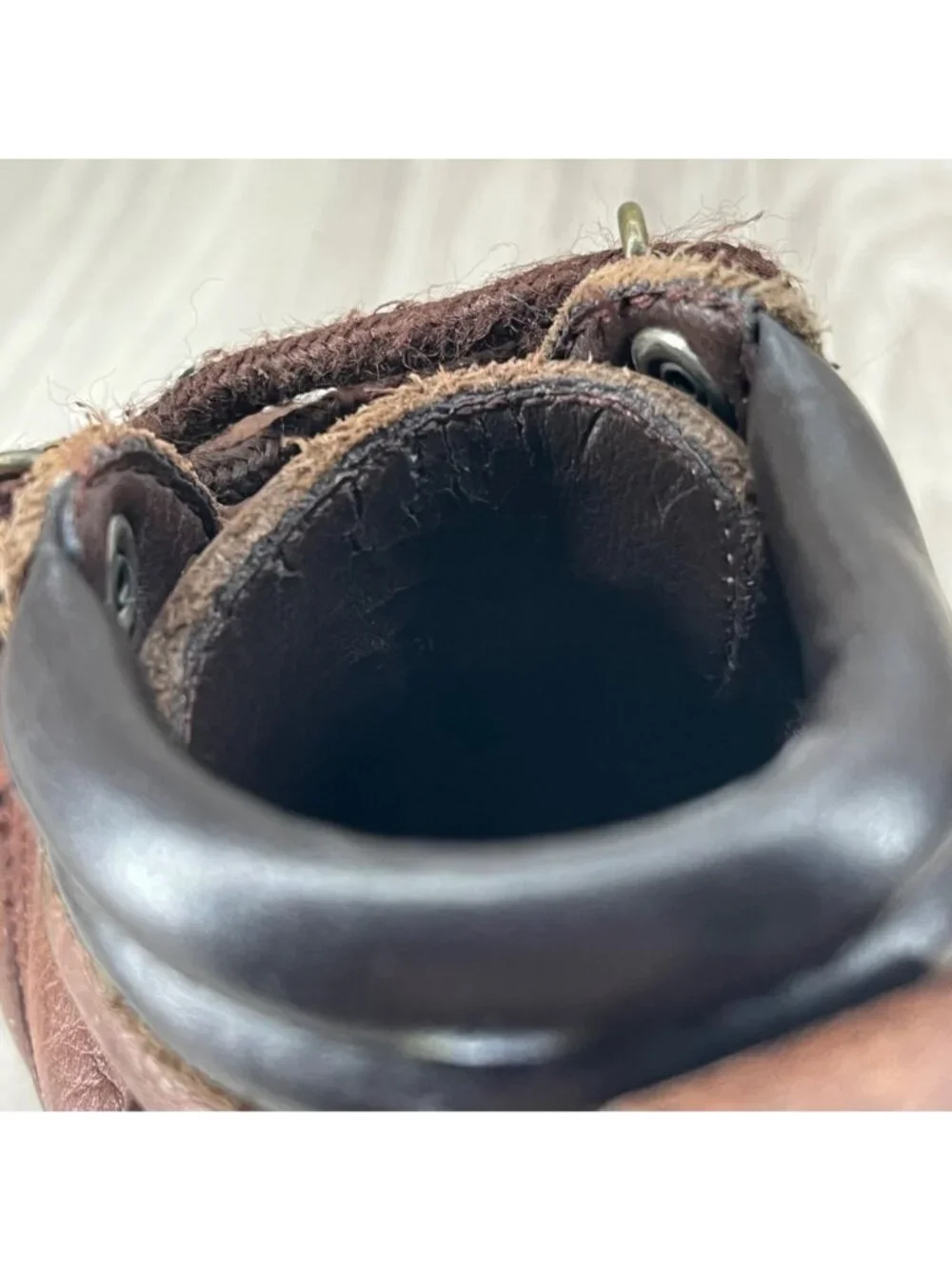 Jumping Jacks Boots Kids Toddler 6.5 M Vintage Brown Leather Moc Toe Work Boots